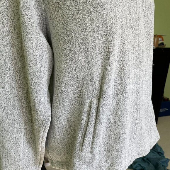 ORVIS Gray Knit Pullover Sweater Sweatshirt Vintage Kangaroo Pocket Women's Size - Picture 7 of 8